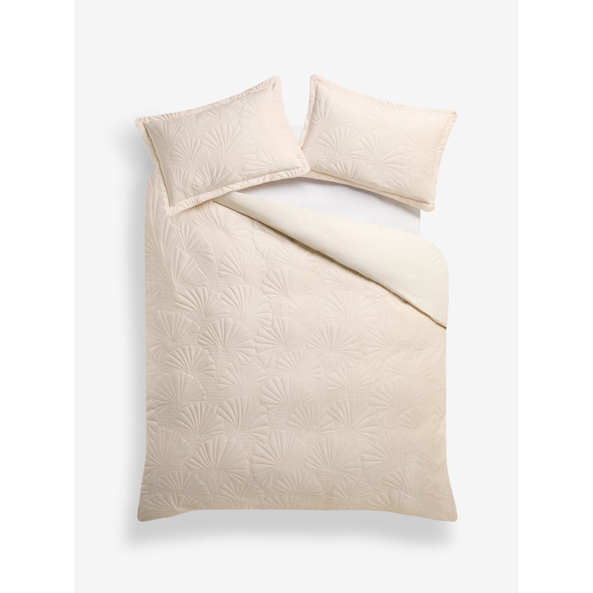 Housse de couette et taie d'oreiller ginkgo naturel, NEXT