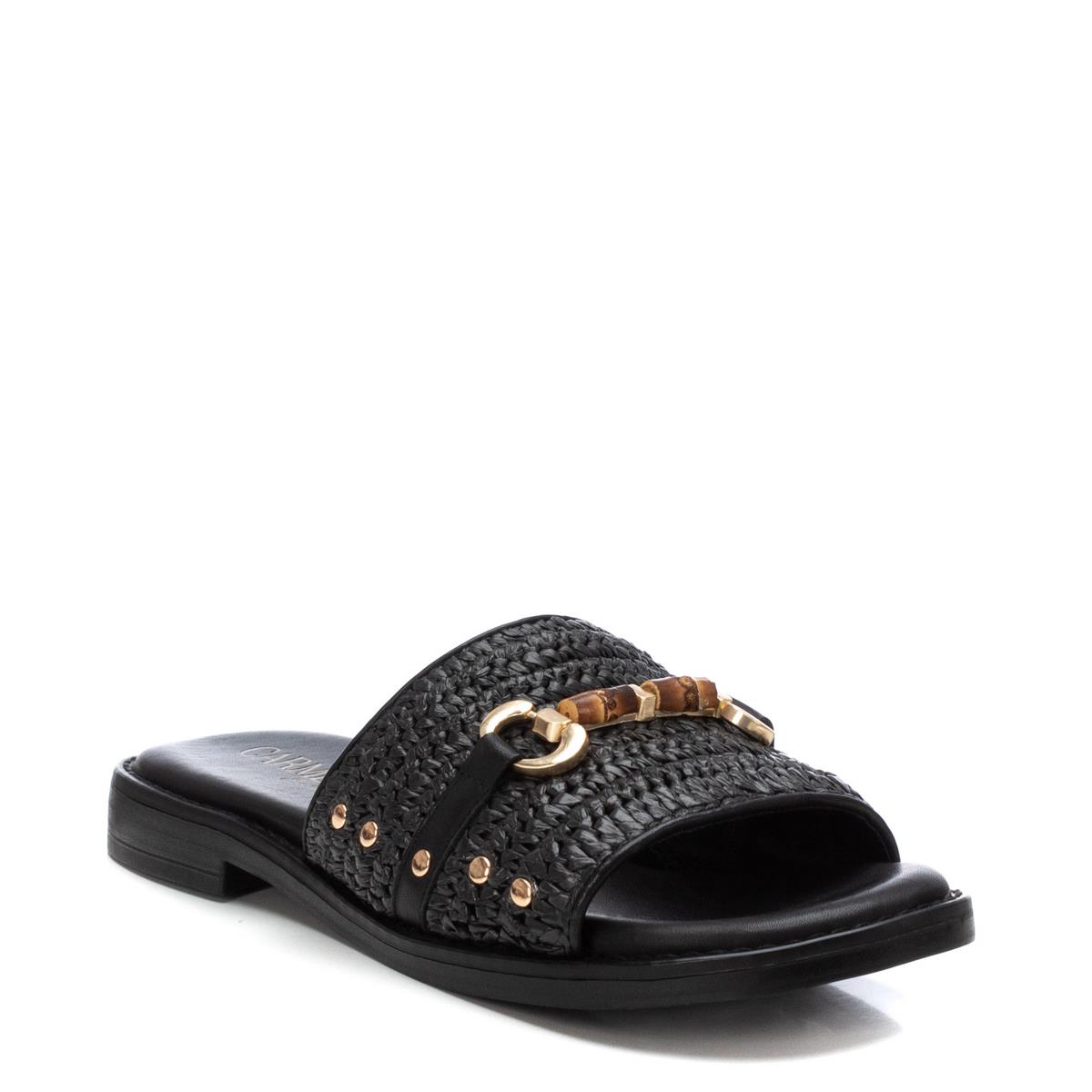 Sandale Plaine noir, CARMELA