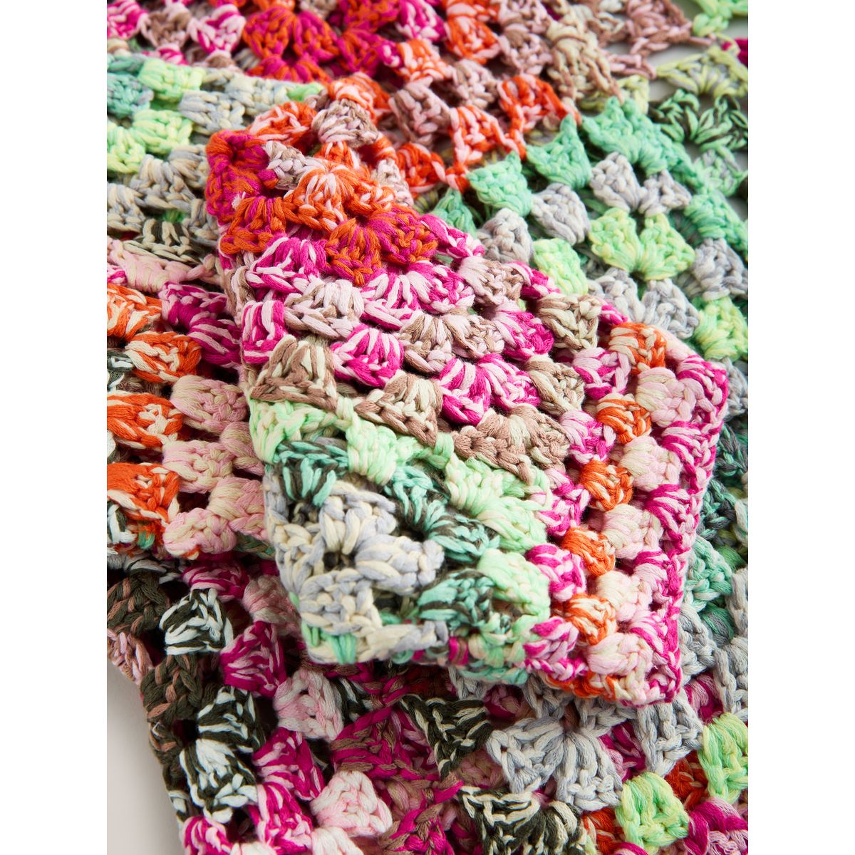 Cardigan en crochet fait main rose/vert multicolore, NEXT
