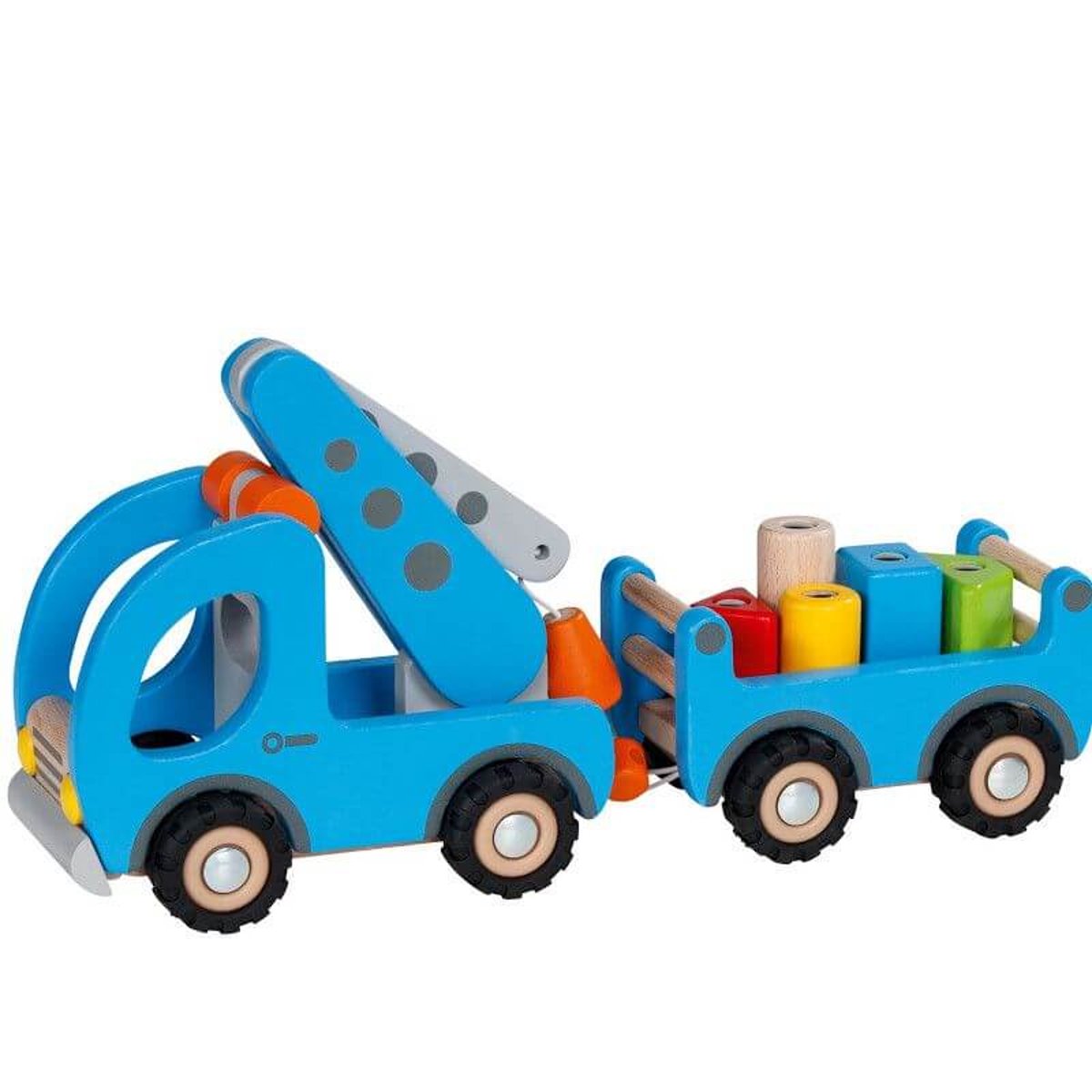 Camion grue avec remorque bleu, GOKI