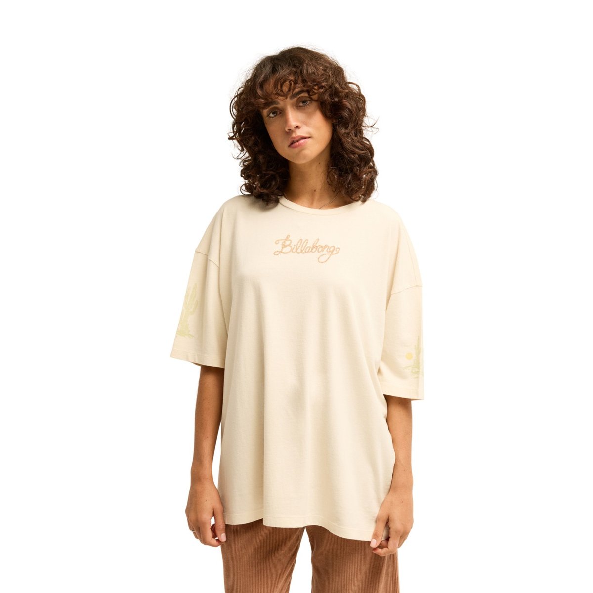 T-shirt oversize FAMILIAR ROADS blanc white cap, BILLABONG