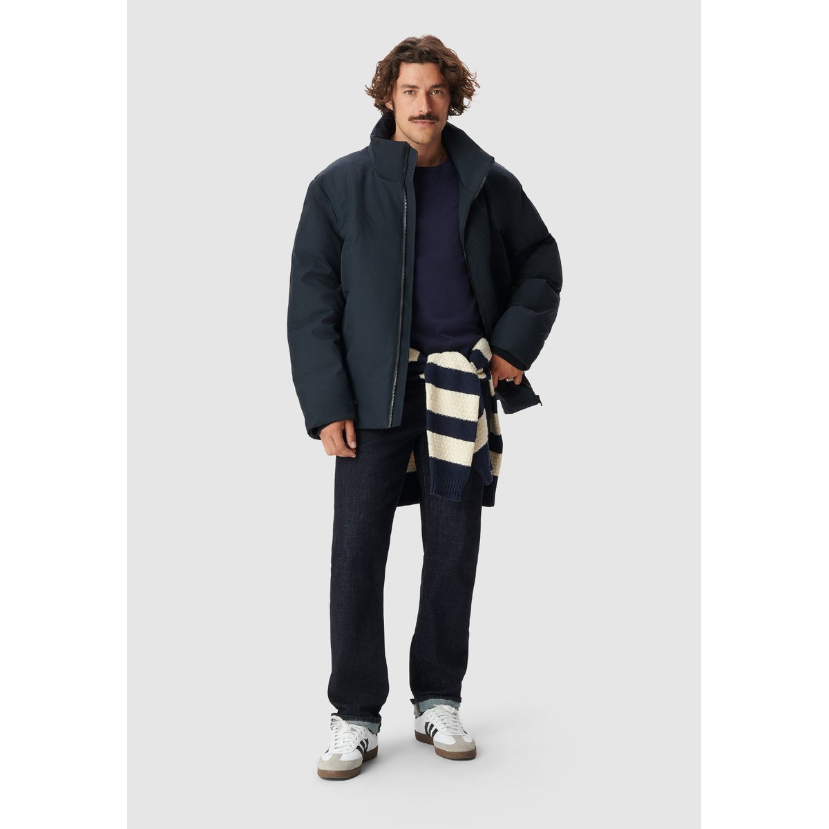 Doudoune capuche amovible WATERPROOF bleu marine, IKKS