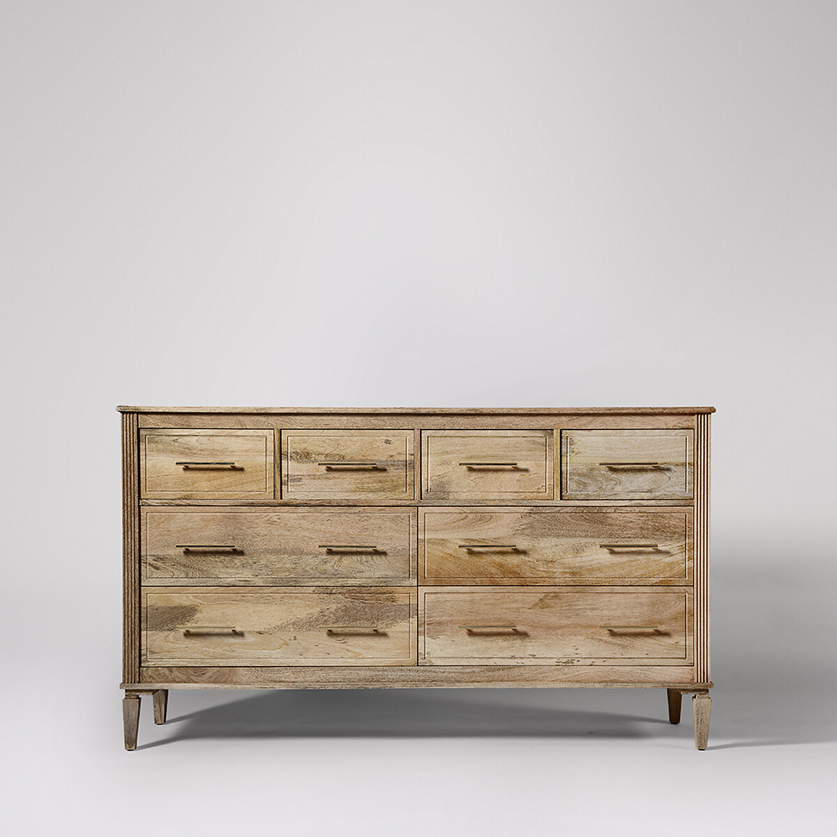 Claudine Mango Wood 8 Drawer Chest Of Drawers light wood, SWOON