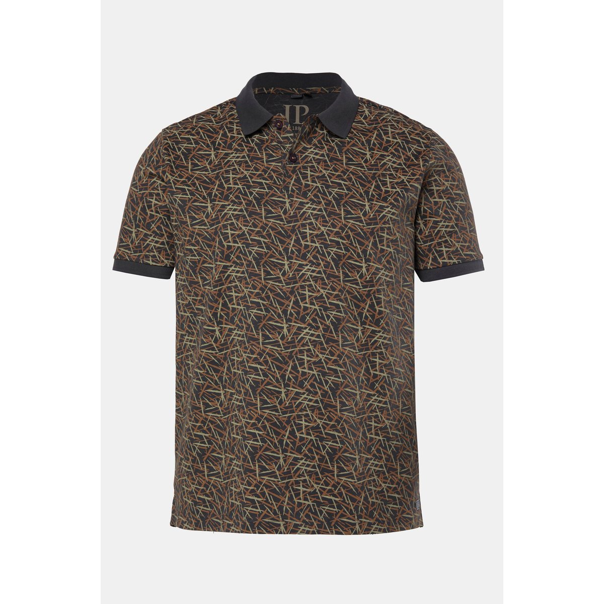 Polo, manches courtes, jersey gris noir, JP1880