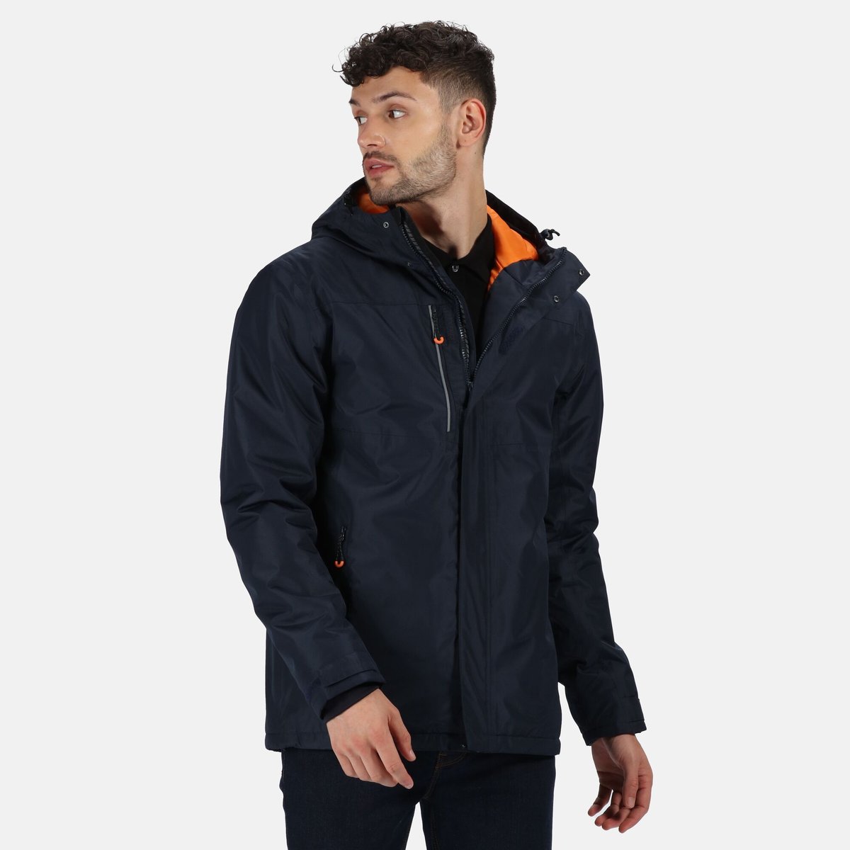 Veste imperméable THERMOGEN bleu marine / orange vif, REGATTA