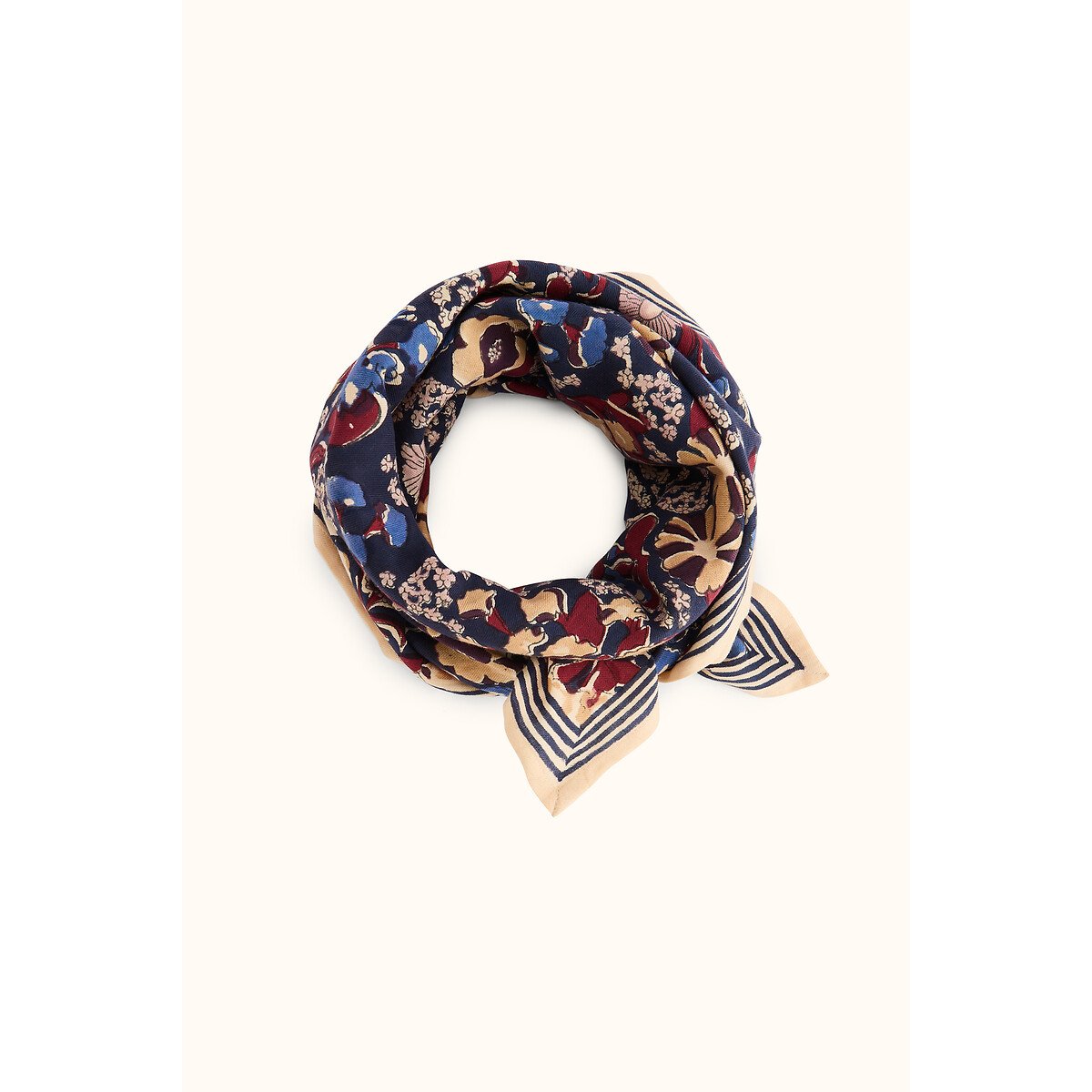 Latika Floral Print Large Scarf indigo, APACHES COLLECTIONS
