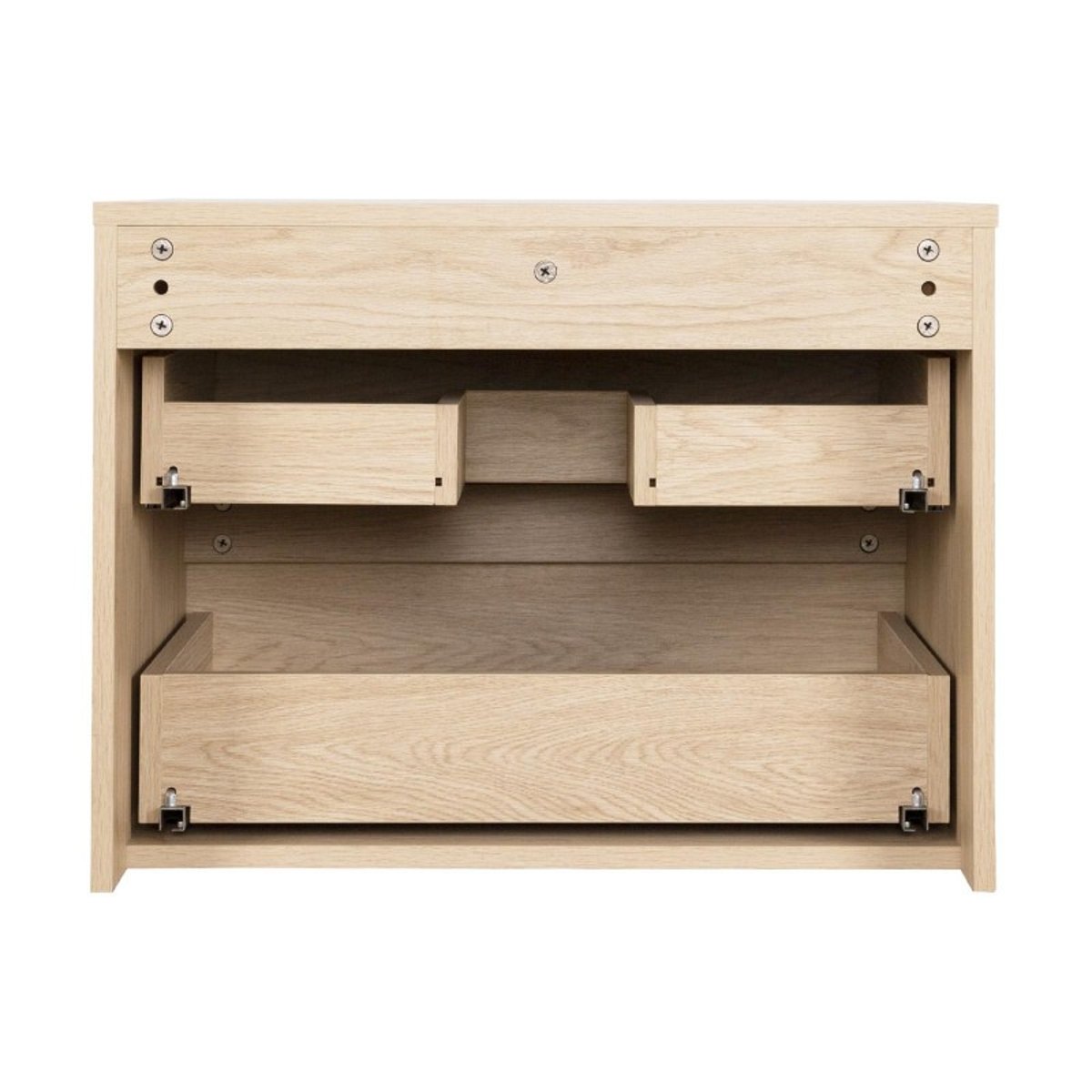 Ensemble meuble simple vasque 60 cm + vasque + robinet + miroir + colonne SORRENTO chêne, MOB IN