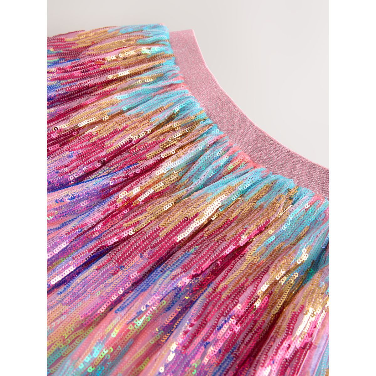 Jupe à sequins enfiler ombre rose/bleu, NEXT