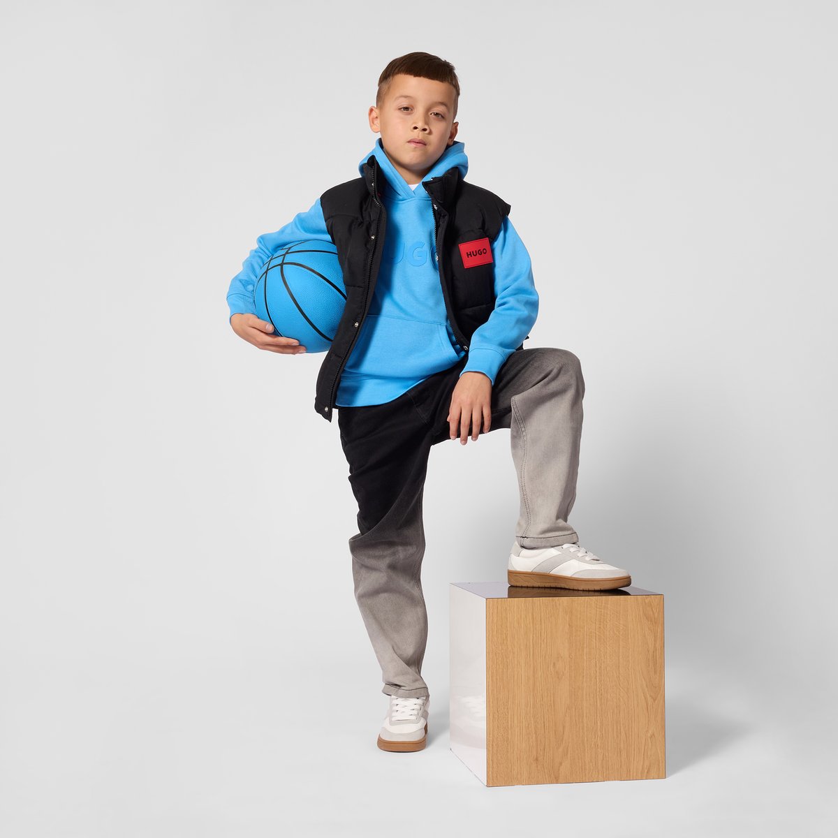 Sweat à capuche bleu, HUGO KIDSWEAR