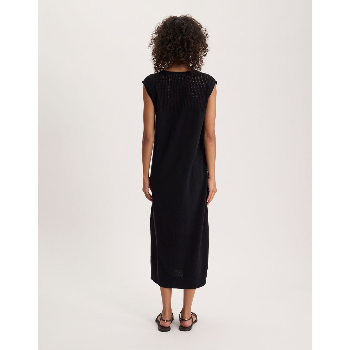 Robe de jour Iris en lin mélangé noir, INES DE LA FRESSANGE PARIS
