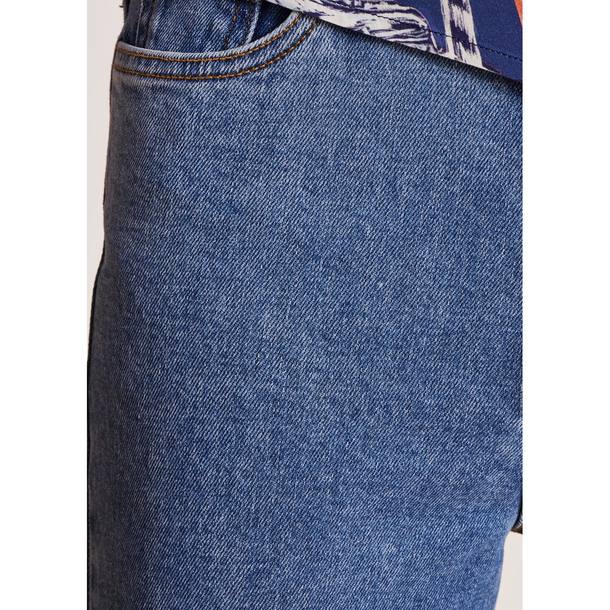 Jean cropped en coton biologique light bleach, LA FEE MARABOUTEE