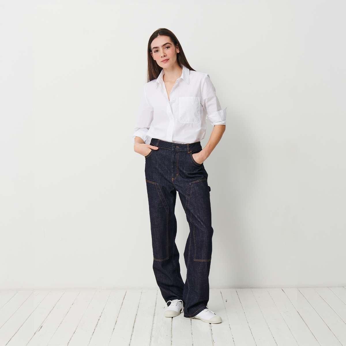 Tennis à lacets en coton recyclé COLORSOLE kaki, BENSIMON
