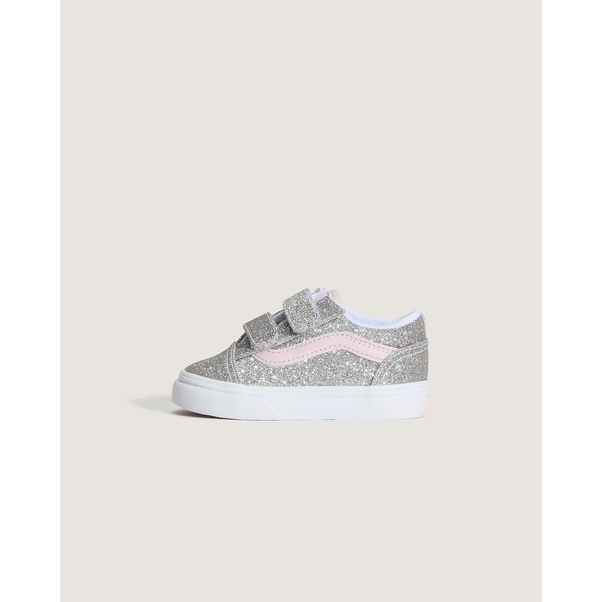 Baskets basses à scratchs, TD OLD SKOOL V argent pailleté, VANS