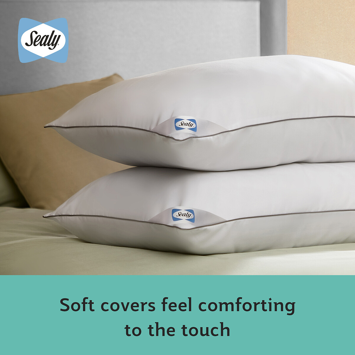 Anti Allergy Pillow Pair white, SEALY