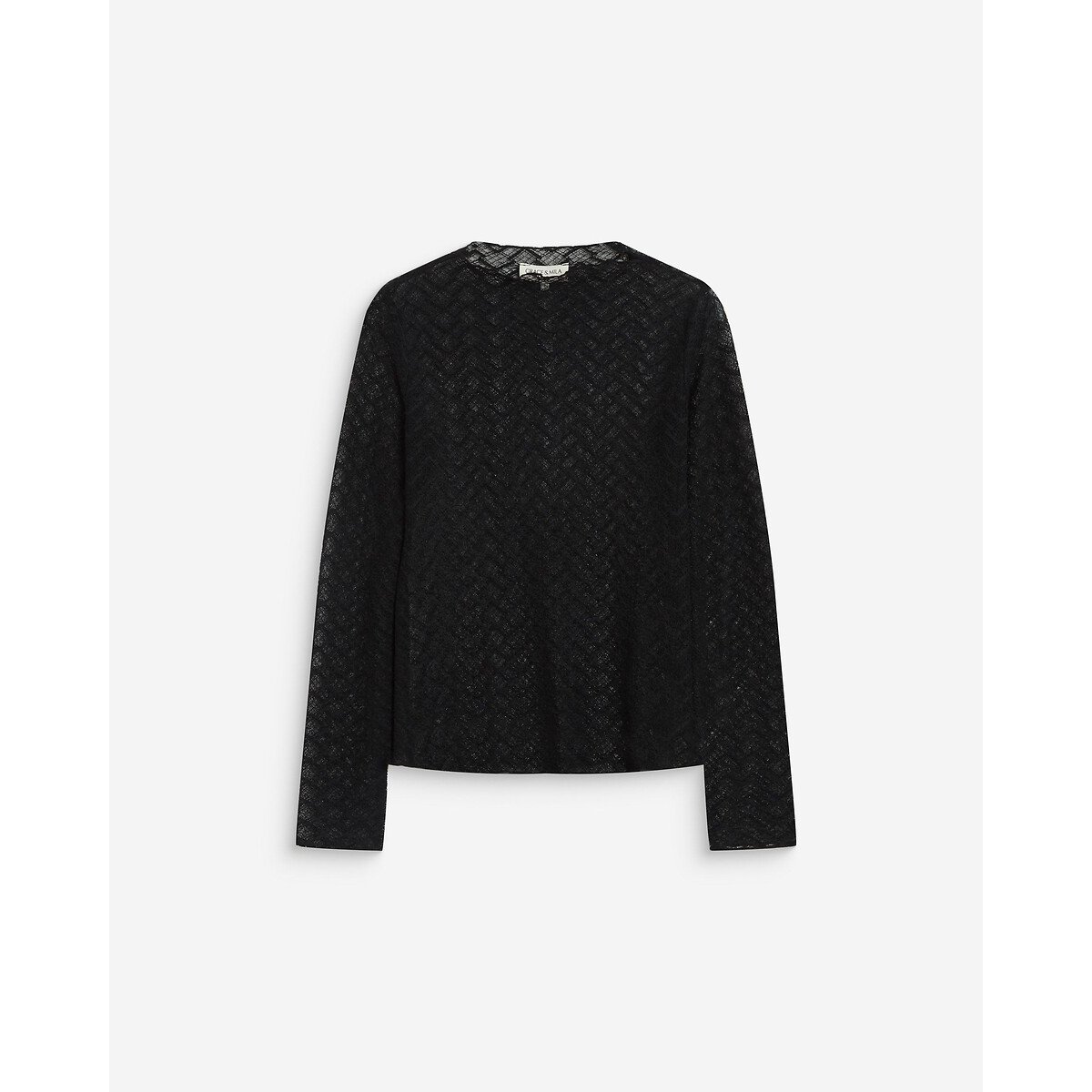 Tee-shirt manches longues, AUBE noir, GRACE & MILA