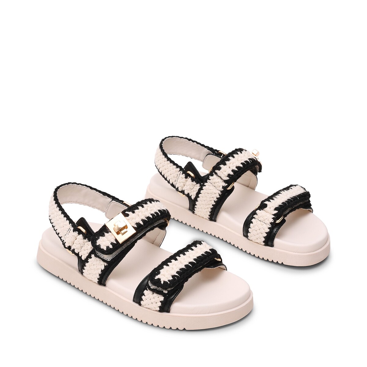 Sandali bassi Mona bianco/nero, STEVE MADDEN