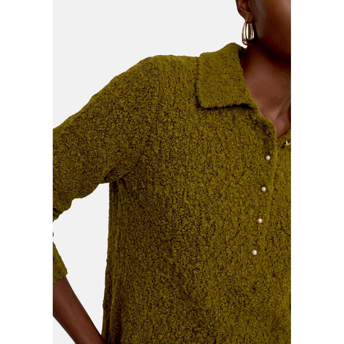 Pull-over en maille à col fir green, ZERO