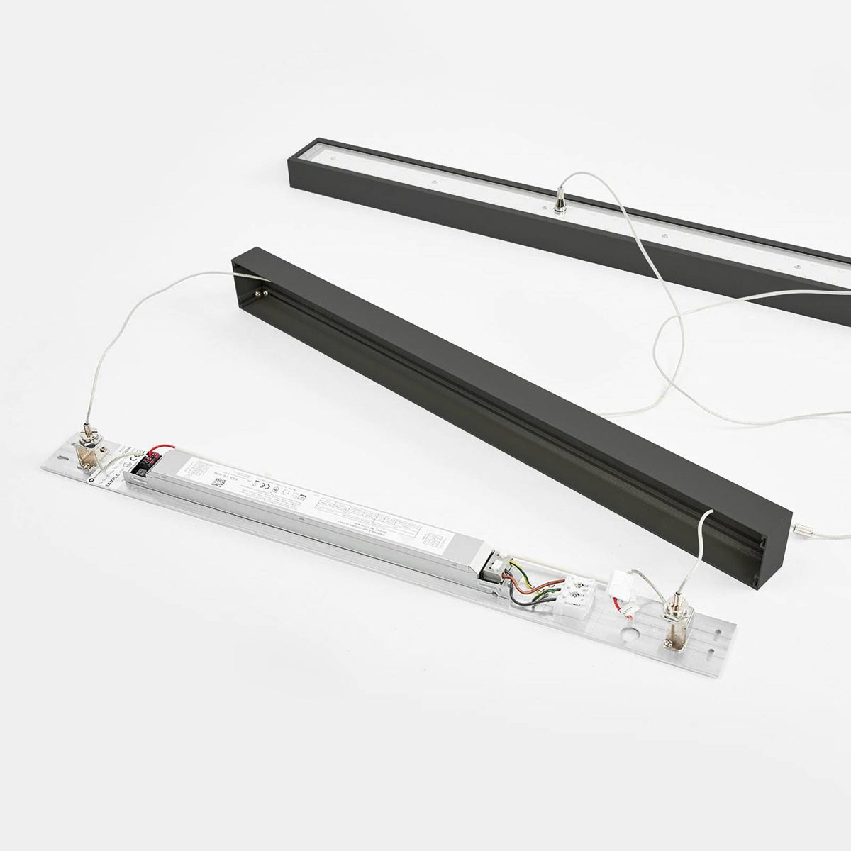 Suspension en aluminium moderneLED, Jolinda noir, ARCCHIO