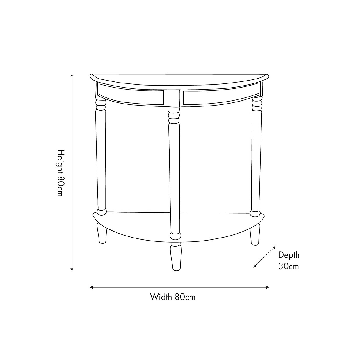 Hawthorne Half Moon Wood Console Table olive green, SO'HOME
