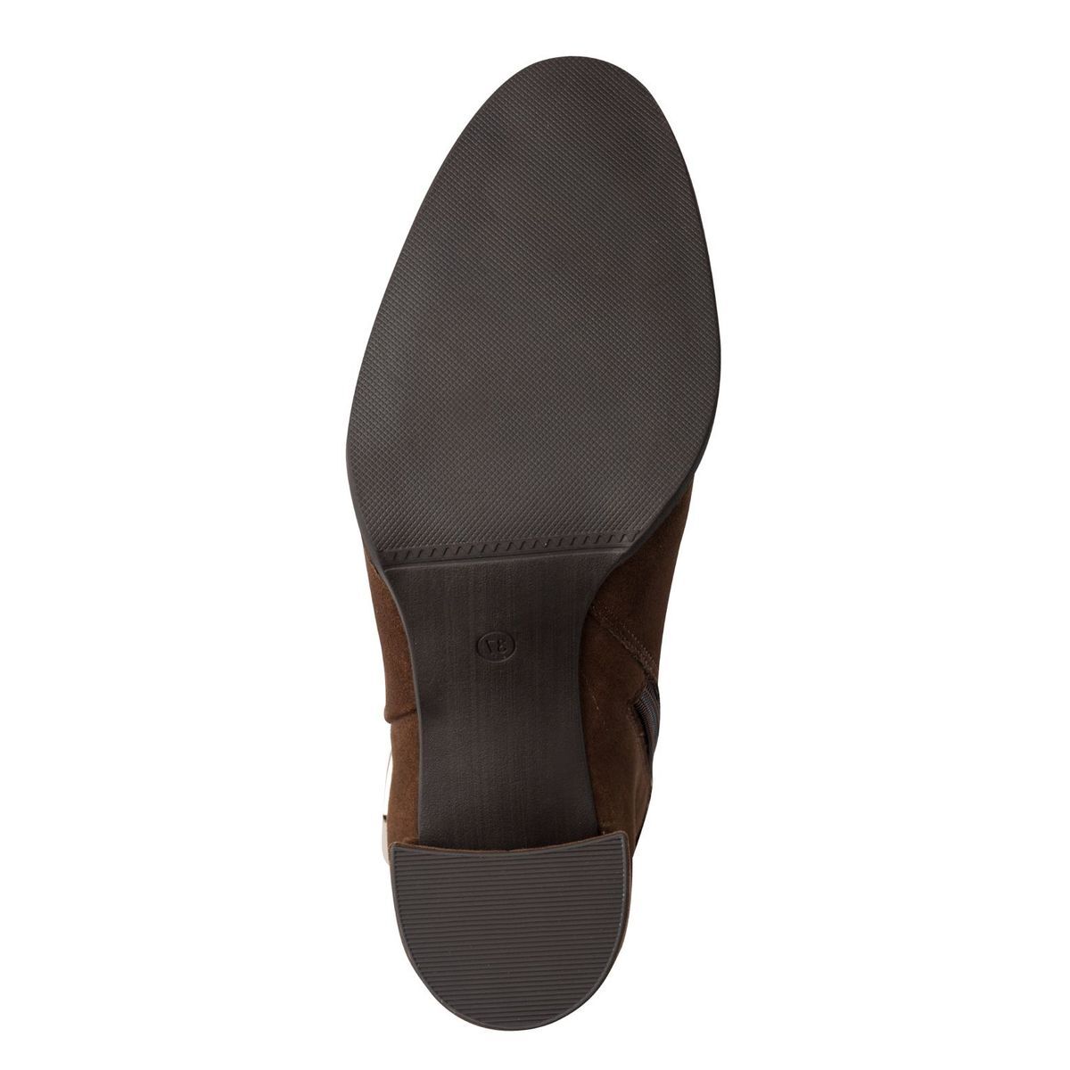 Bottine talon bloc marron taupe nubuck, MARCO TOZZI