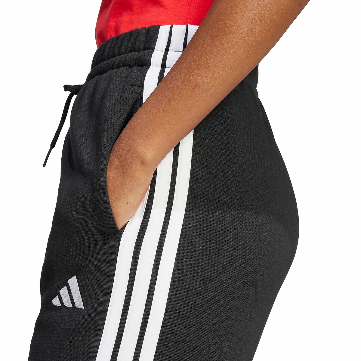 Pantalon large en molleton Essentials 3 stripes noir, ADIDAS SPORTSWEAR