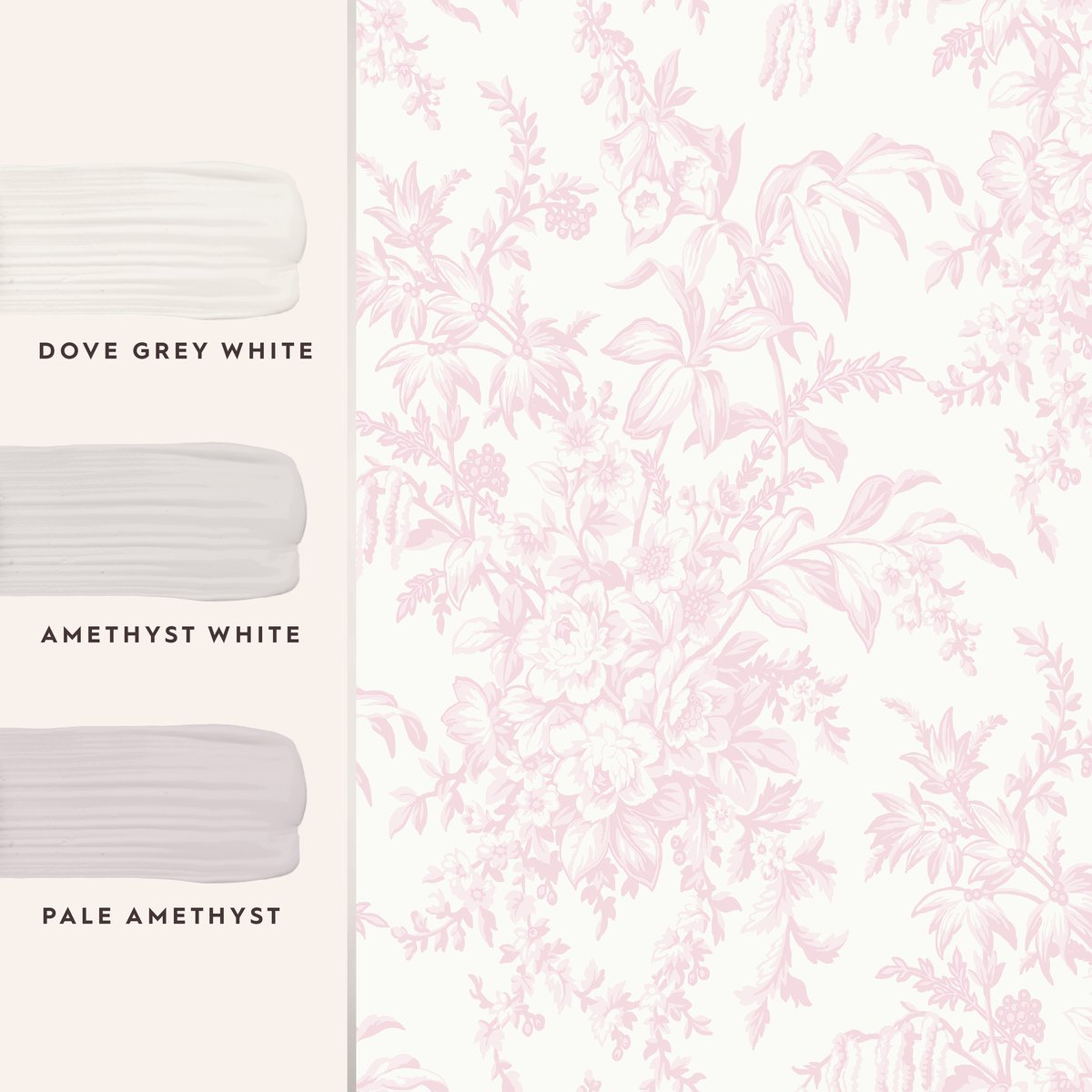 Papier peint Fleurs Picardie Pétale rose, LAURA ASHLEY