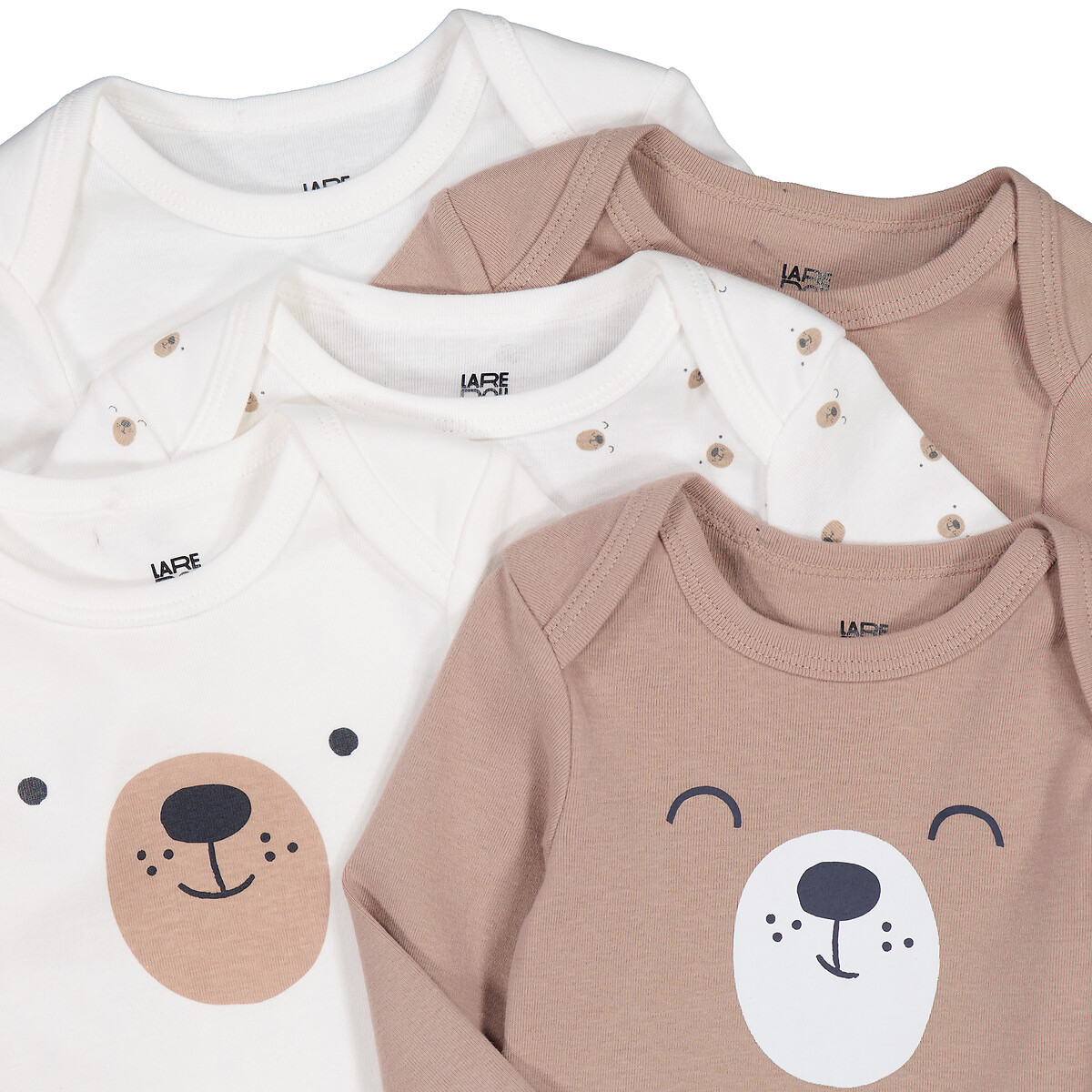 5er-Pack Bodys mit langen Ärmeln farblich sortiert, LA REDOUTE COLLECTIONS