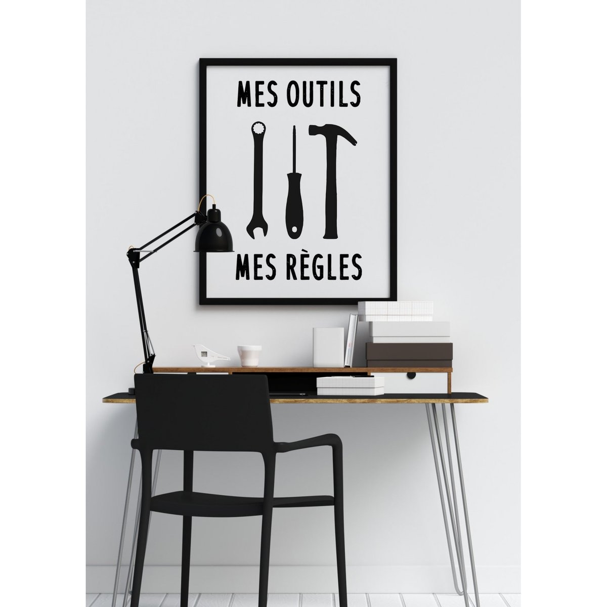 Affiche 'Mes outils - Mes règles' blanc, L'AFFICHERIE