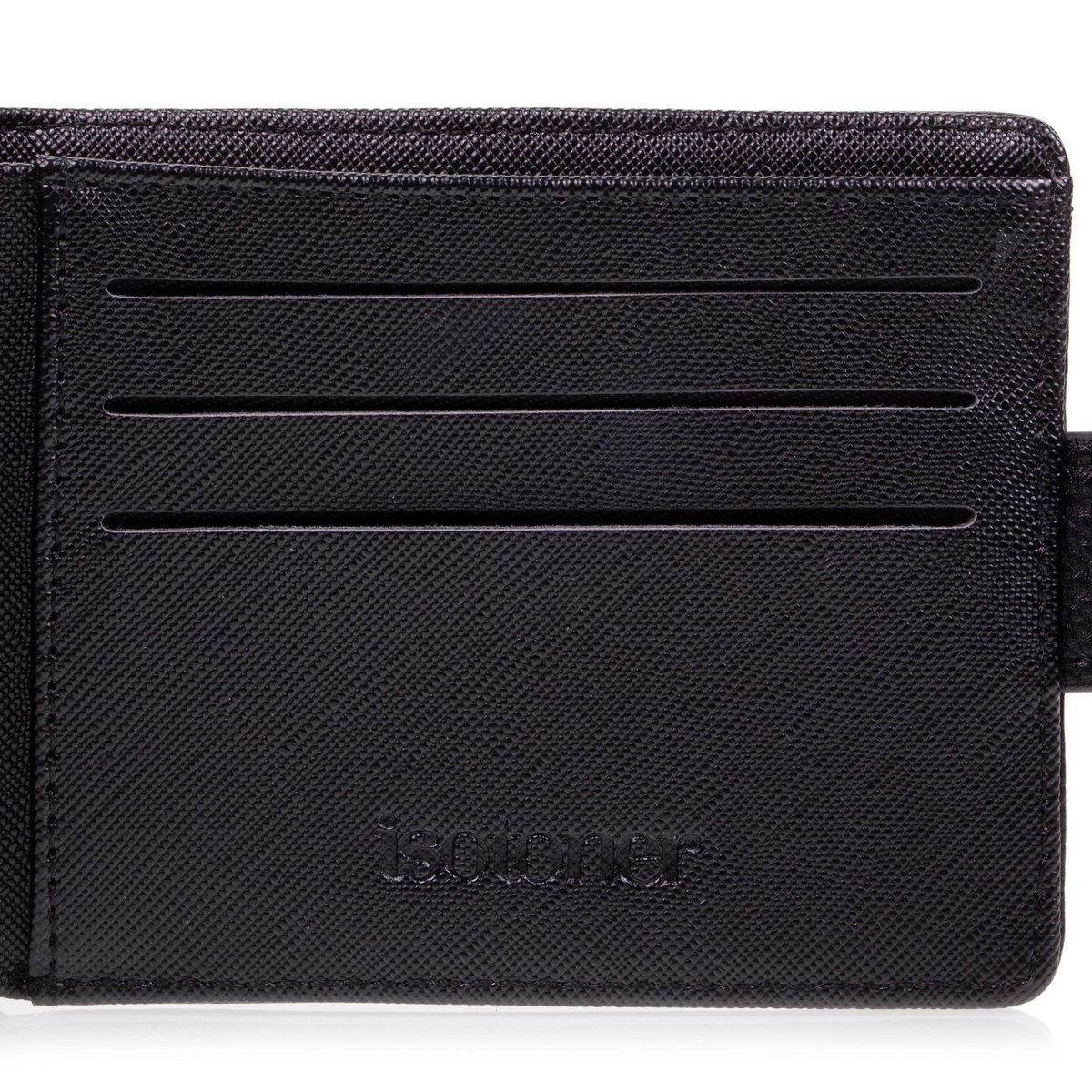 Portefeuille protection rfid anti-piratage de carte noir, ISOTONER