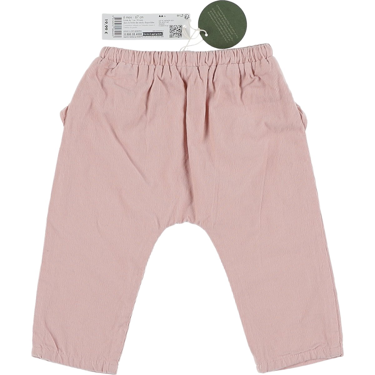 Pantalon velours - Très bon état rose, BOUT'CHOU