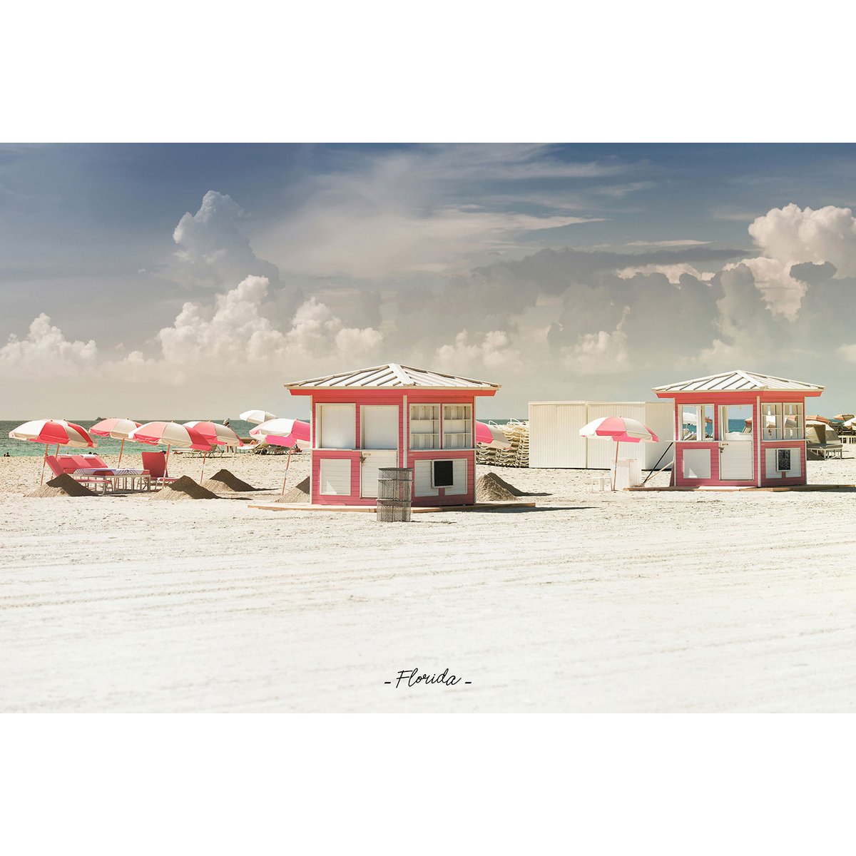 Tableau plage floride tableau alu dibond, HEXOA