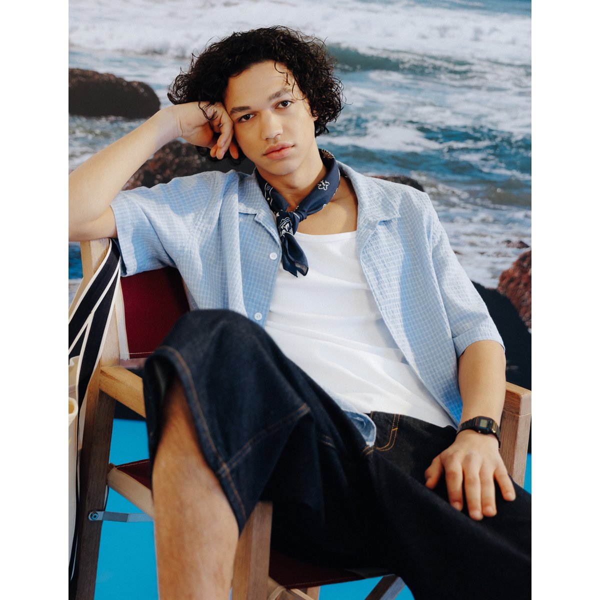 Chemise manches courtes bleu clair, BZB