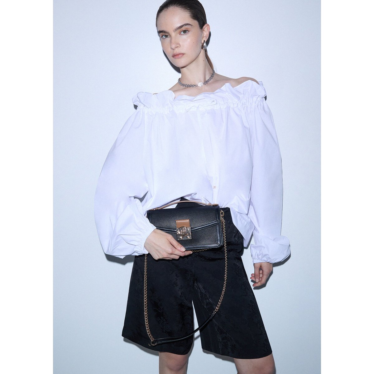 Sac bandoulière format petit noir, LIU JO