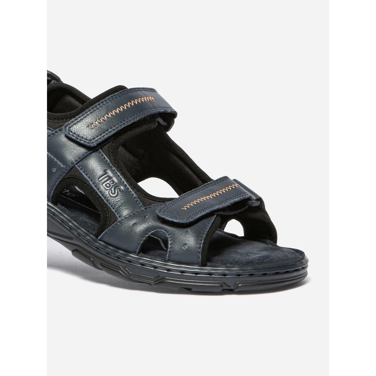 Sandales plates JOHALIN navy / noir, TBS