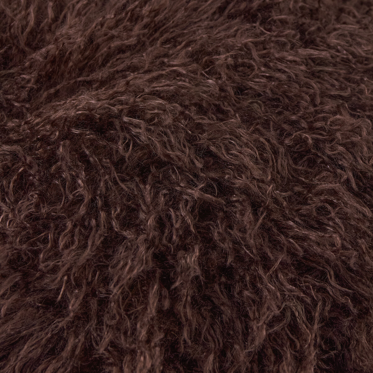 Rowan Faux Fur Cushion chocolate, FURN.