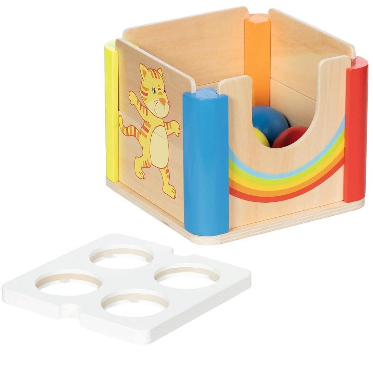 Jeu de maillet arc en ciel beige, GOKI