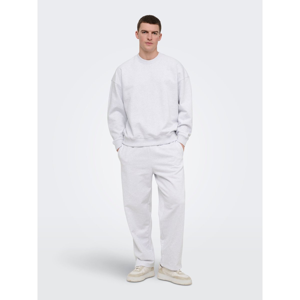 Sweat-Shirt grise - super light grey melange, ONLY & SONS