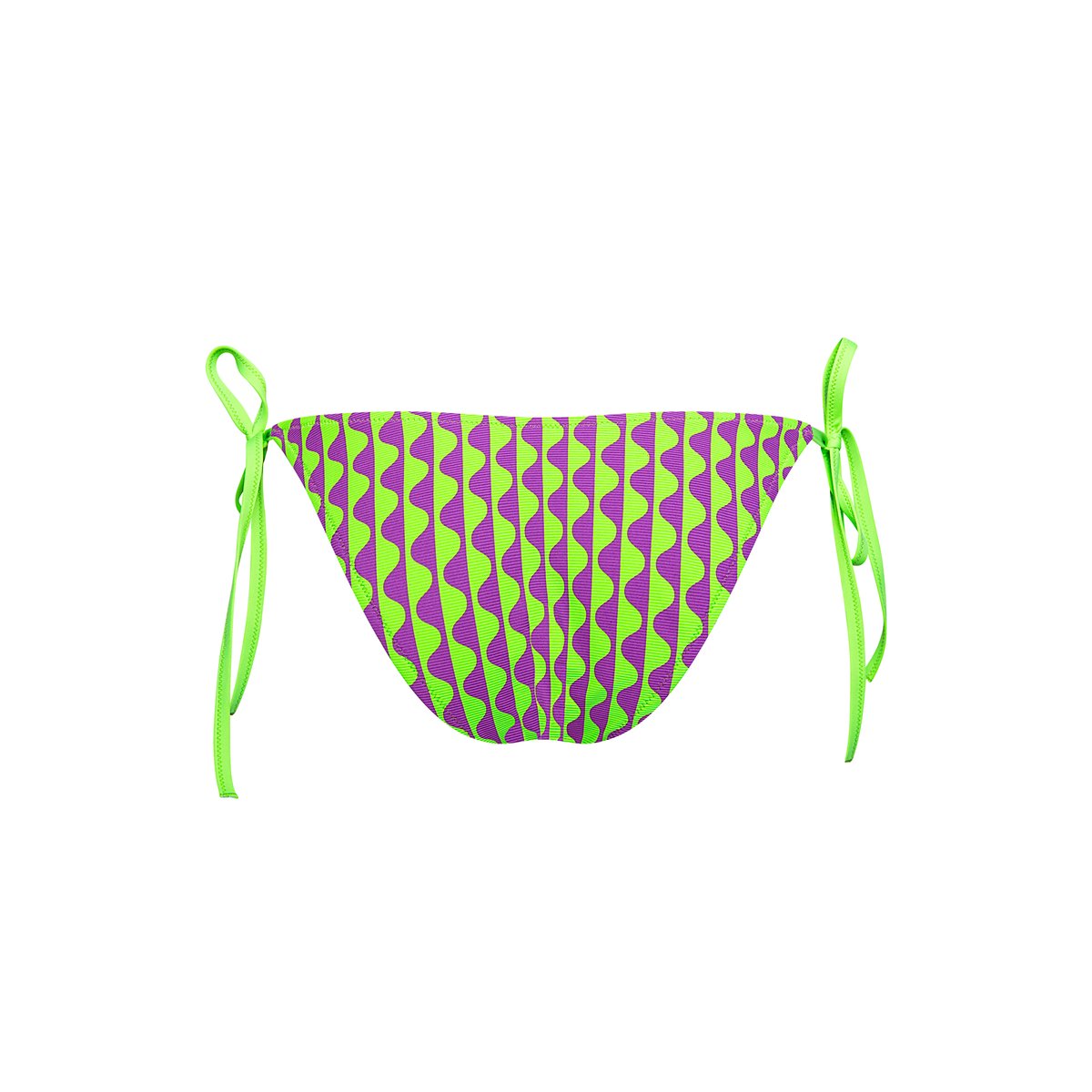Bas maillot slip de bain bikini échancré à nouettes ARUBA vert, LISCA
