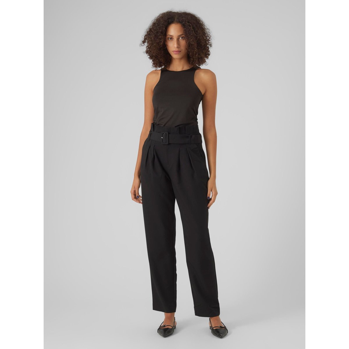 Pantalon Paperbag noire - black, VERO MODA