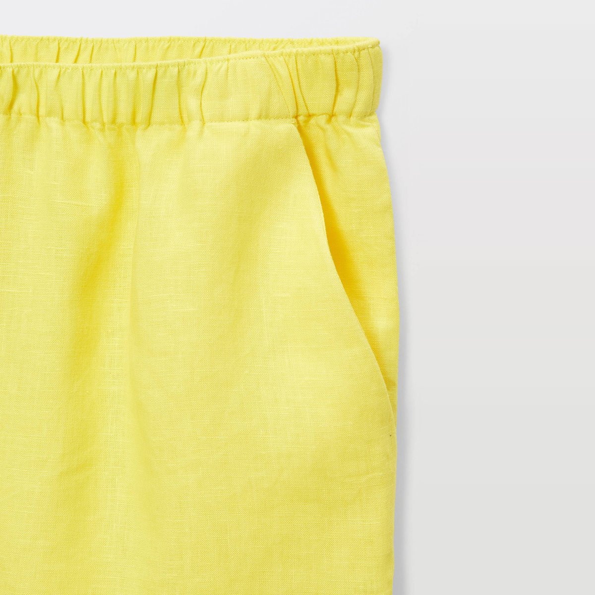 Short en lin renoncule, MONOPRIX