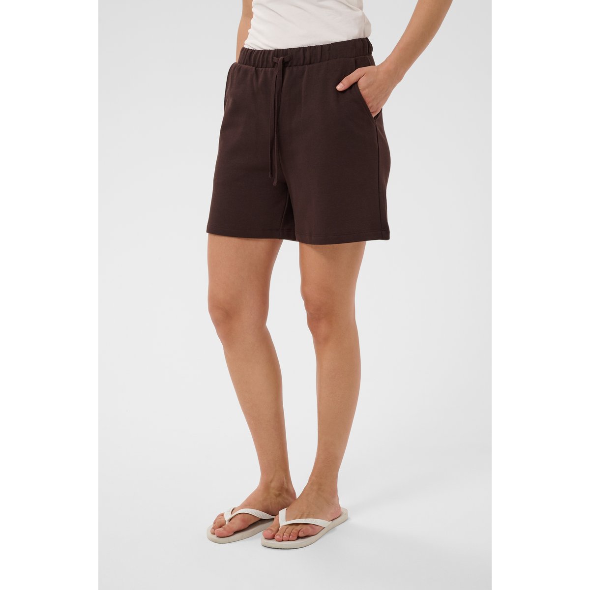Shorts casual marron coffee bean, KAFFE
