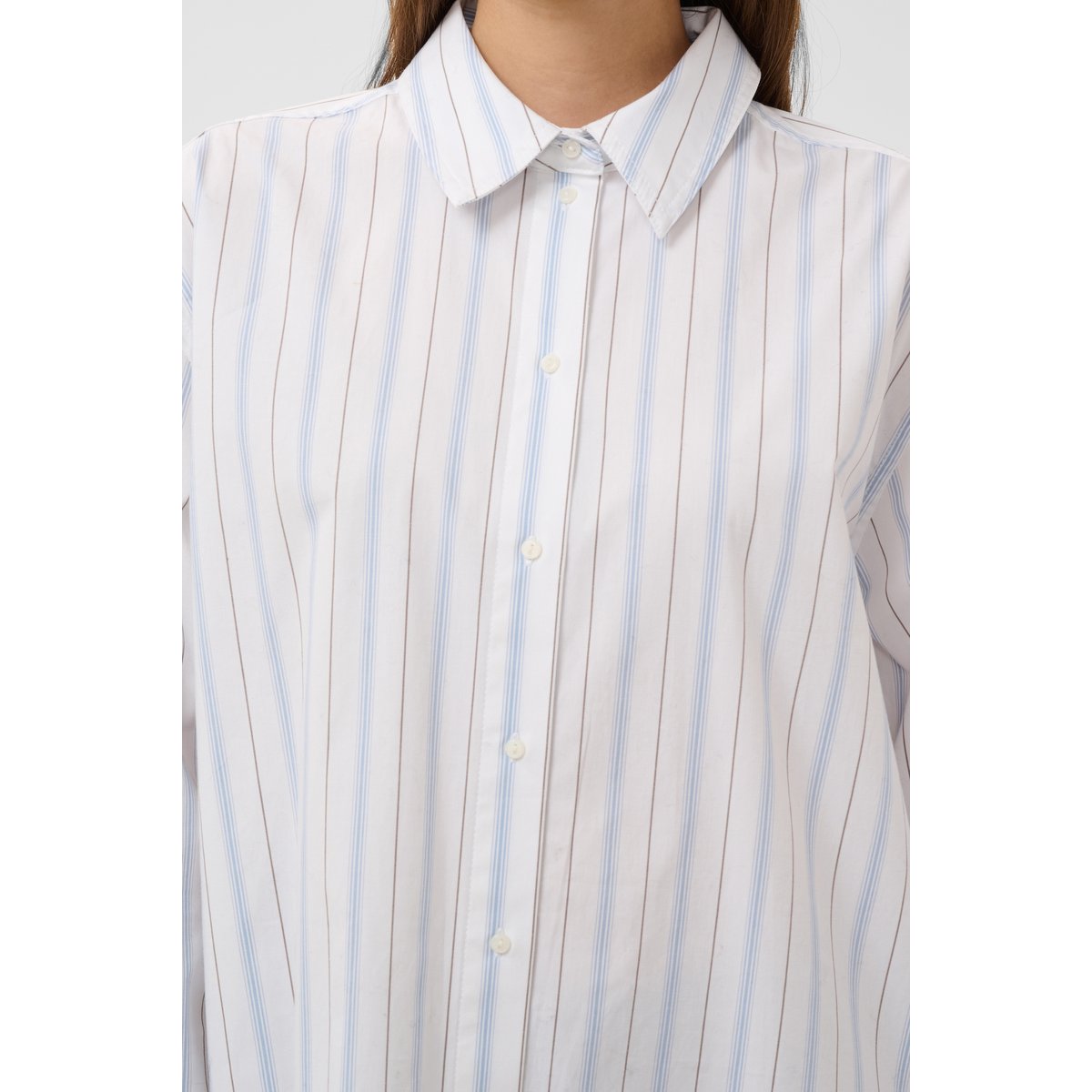 Chemise à manches longues blanc brokwn white stripe, SOAKED IN LUXURY