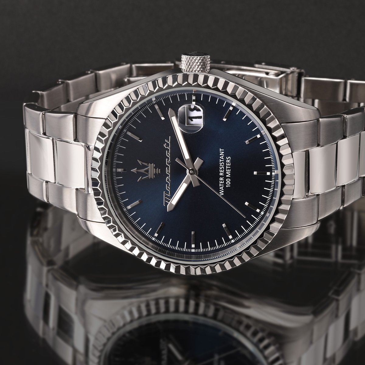Montre Analogique  COMPETIZIONE argenté bleu argenté, MASERATI