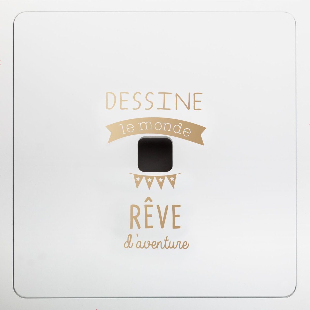 Table enfant avec 2 tabourets DOUCEUR blanc, ATMOSPHERA