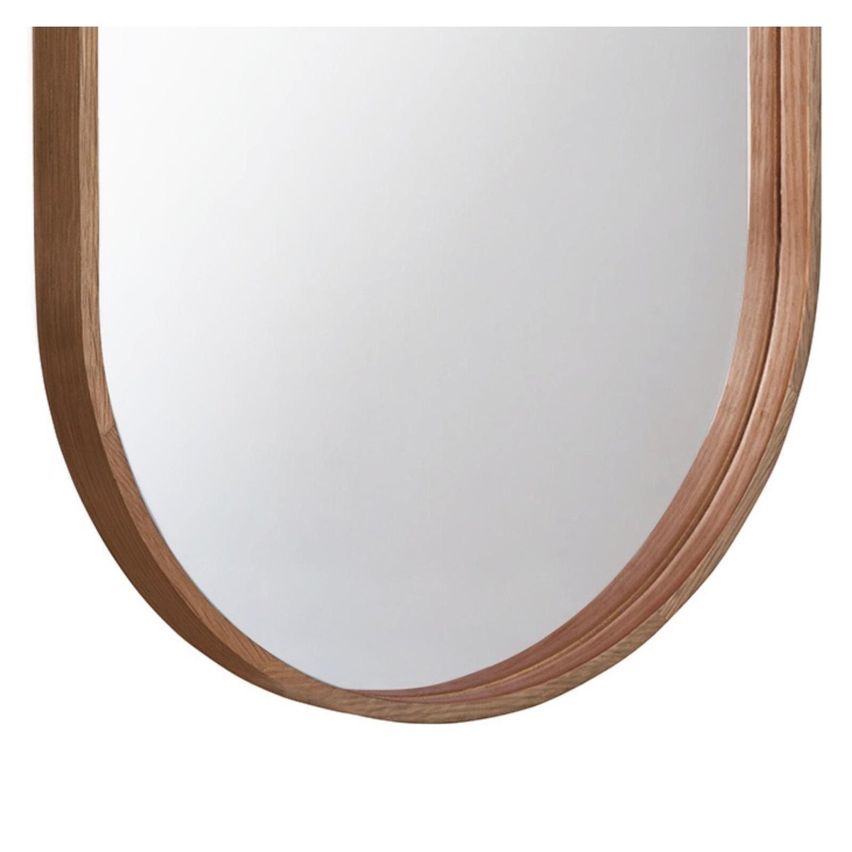 Miroir ovale 40x70cm PEPPER noyer, MOB IN
