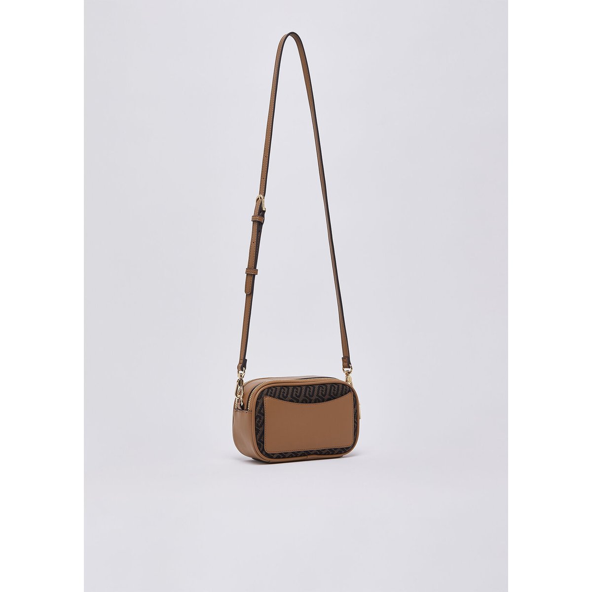 Sac bandoulière format petit monogramme marron foncé, LIU JO
