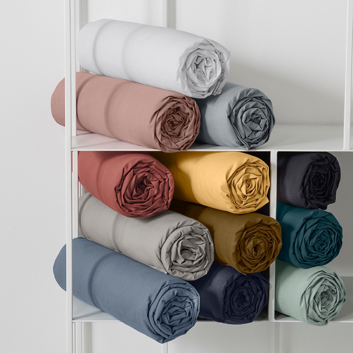 Drap housse pour lit ESSENTIAL bleu marine, TODAY