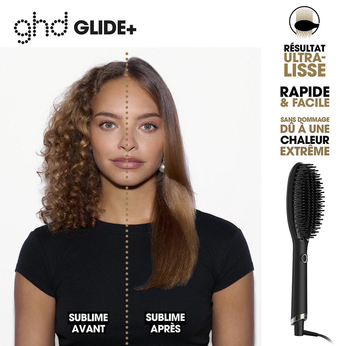 Brosse lissante ghd Glide + noir, GHD