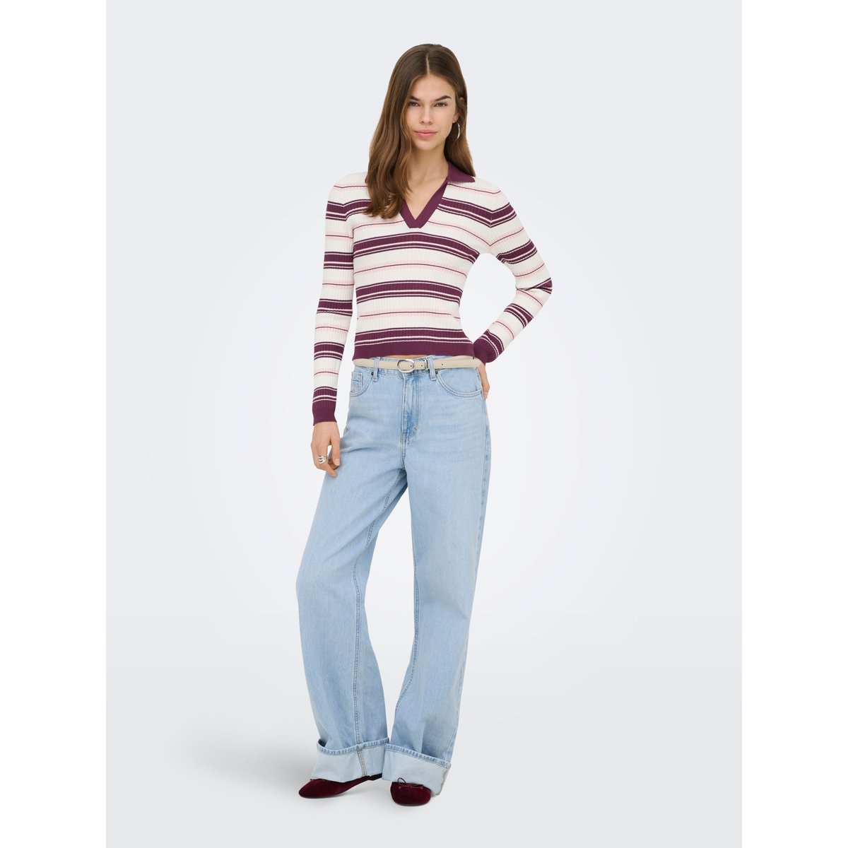 Pull En Maille violette - grape wine, ONLY