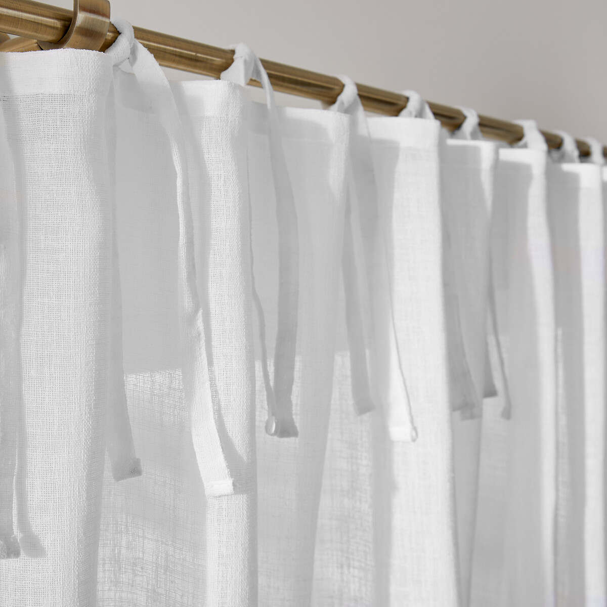 Voilage à nouettes, Nyong blanc, LA REDOUTE INTERIEURS